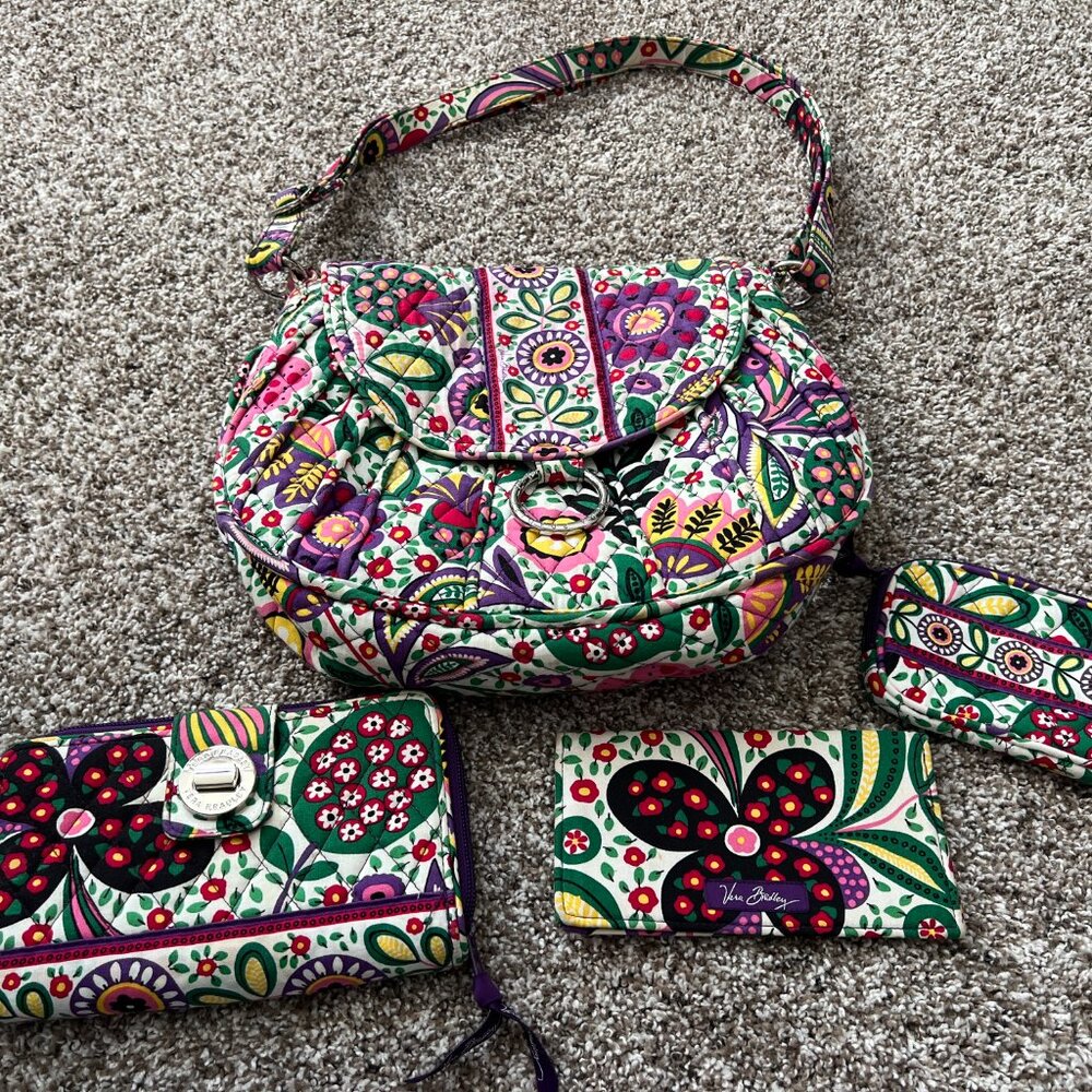 Vera Bradley Viva La Vera (Retired) purse, checkbook holder, coin purse, wallet